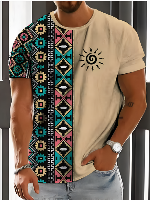 T-shirt à motif de tradition africaine