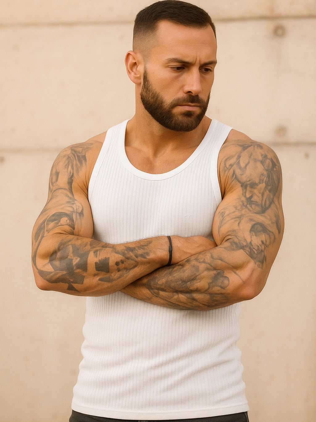 Débardeur fitness rayure slim fit été rayures verticales