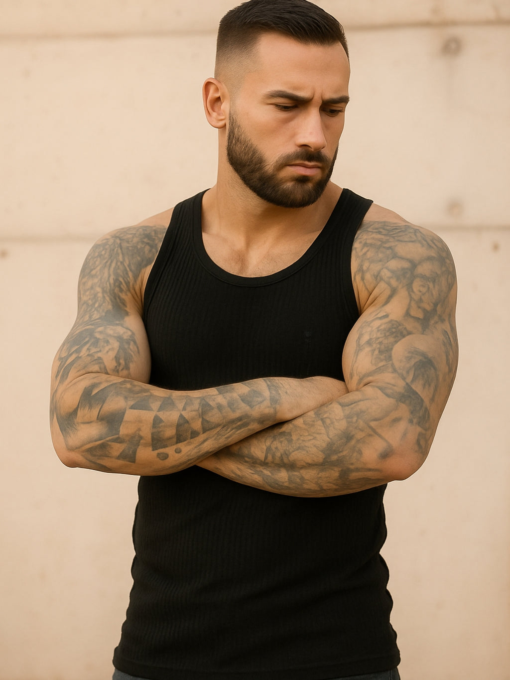 Débardeur fitness rayure slim fit été rayures verticales