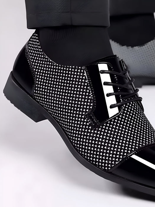 Chaussures oxfords en cuir verni à lacets