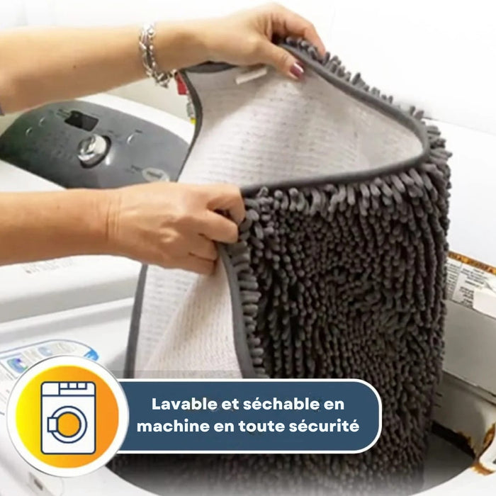 Tapis de salle de bain ultra doux en microfibre chenille – Antidérapant, absorbant & séchage rapide