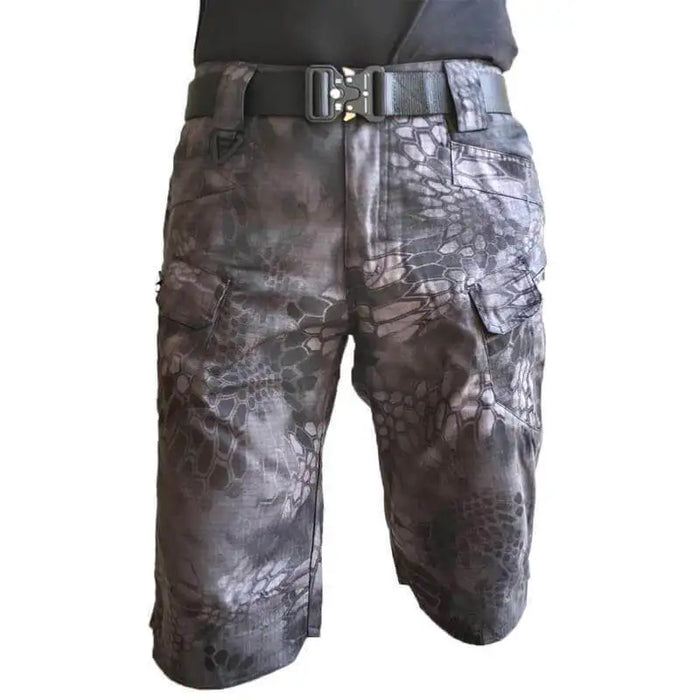 Short tactique imperméable avec poches zippées et ceinture intégrée