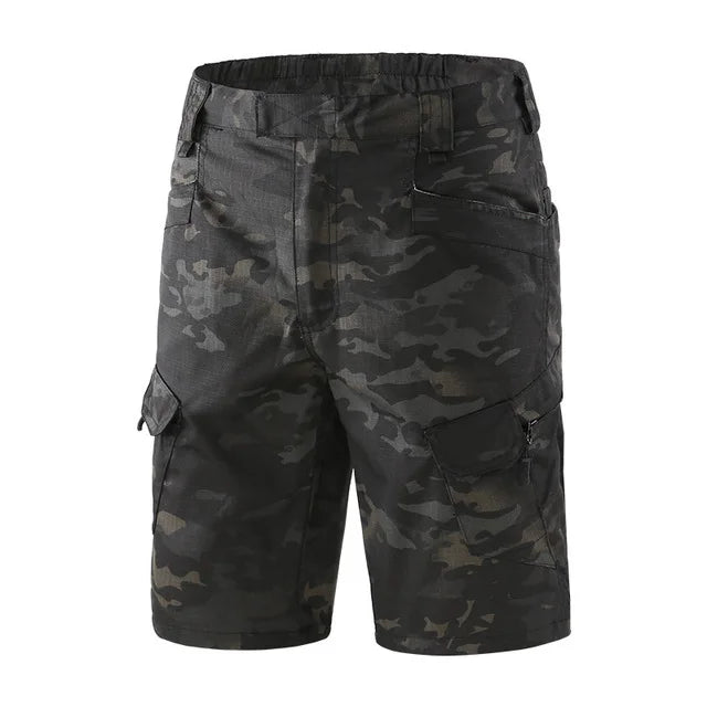 Short tactique imperméable avec poches zippées et ceinture intégrée