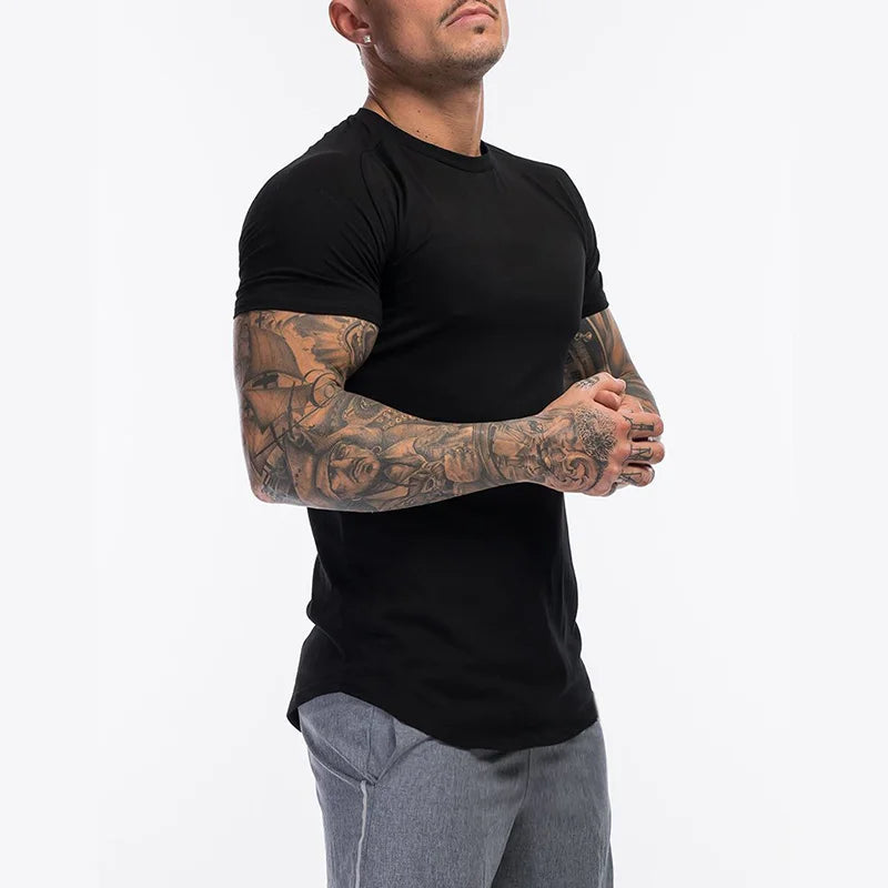 T-shirt slim décontracté col rond