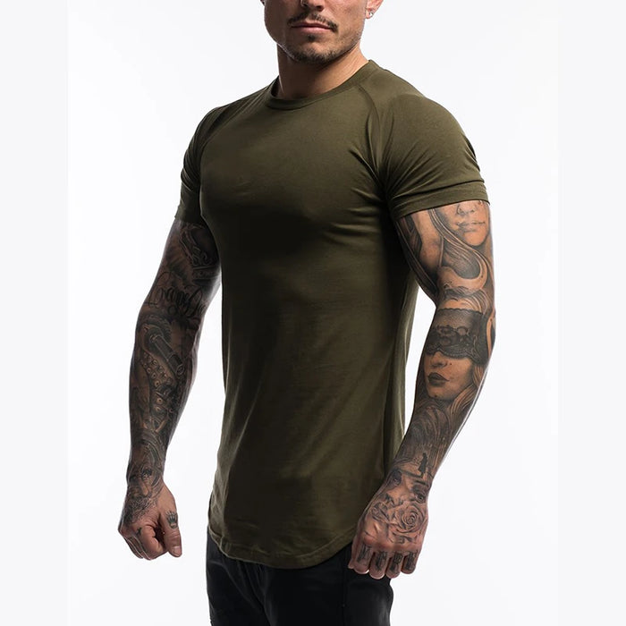 T-shirt slim décontracté col rond