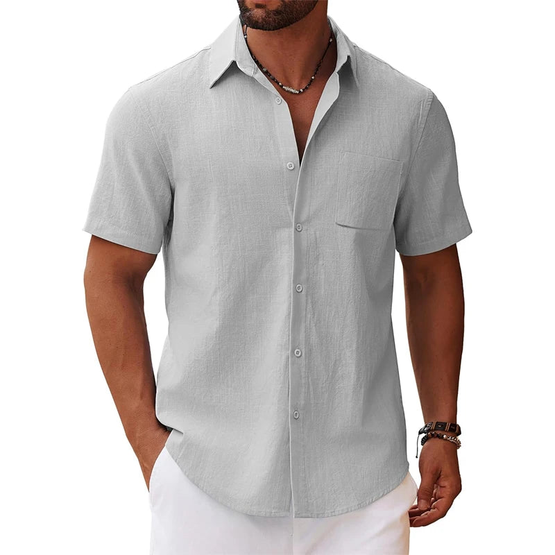 Chemise été manches courtes – col classique et coupe légère