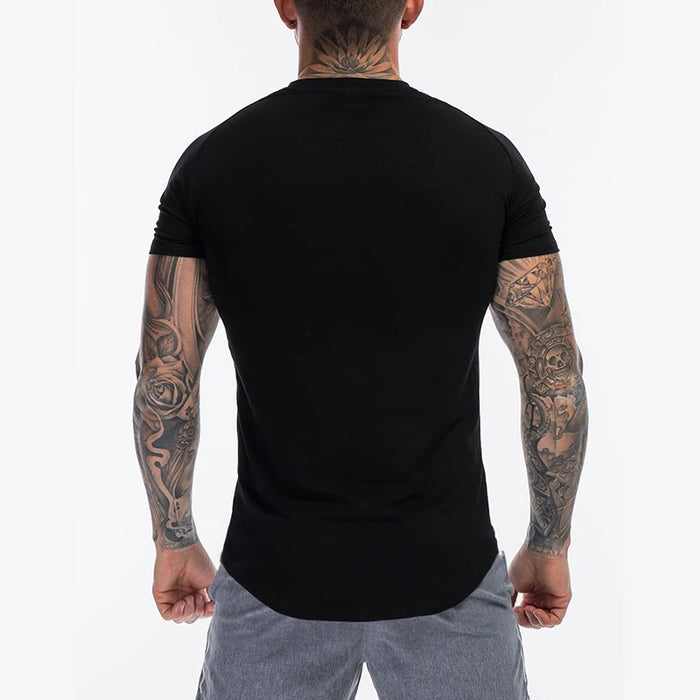 T-shirt slim décontracté col rond