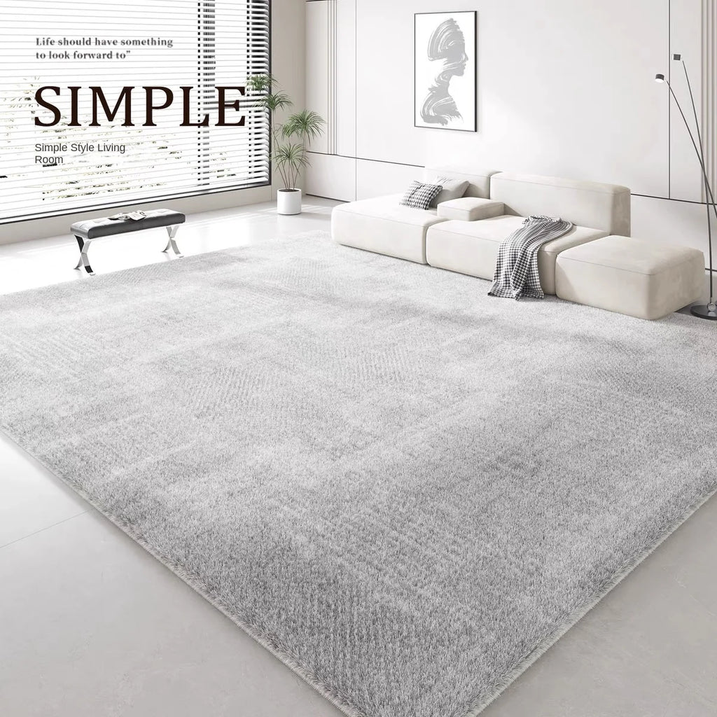 Grand tapis cachemire ultra doux lavable, antidérapant, crème – déco salon et chambre