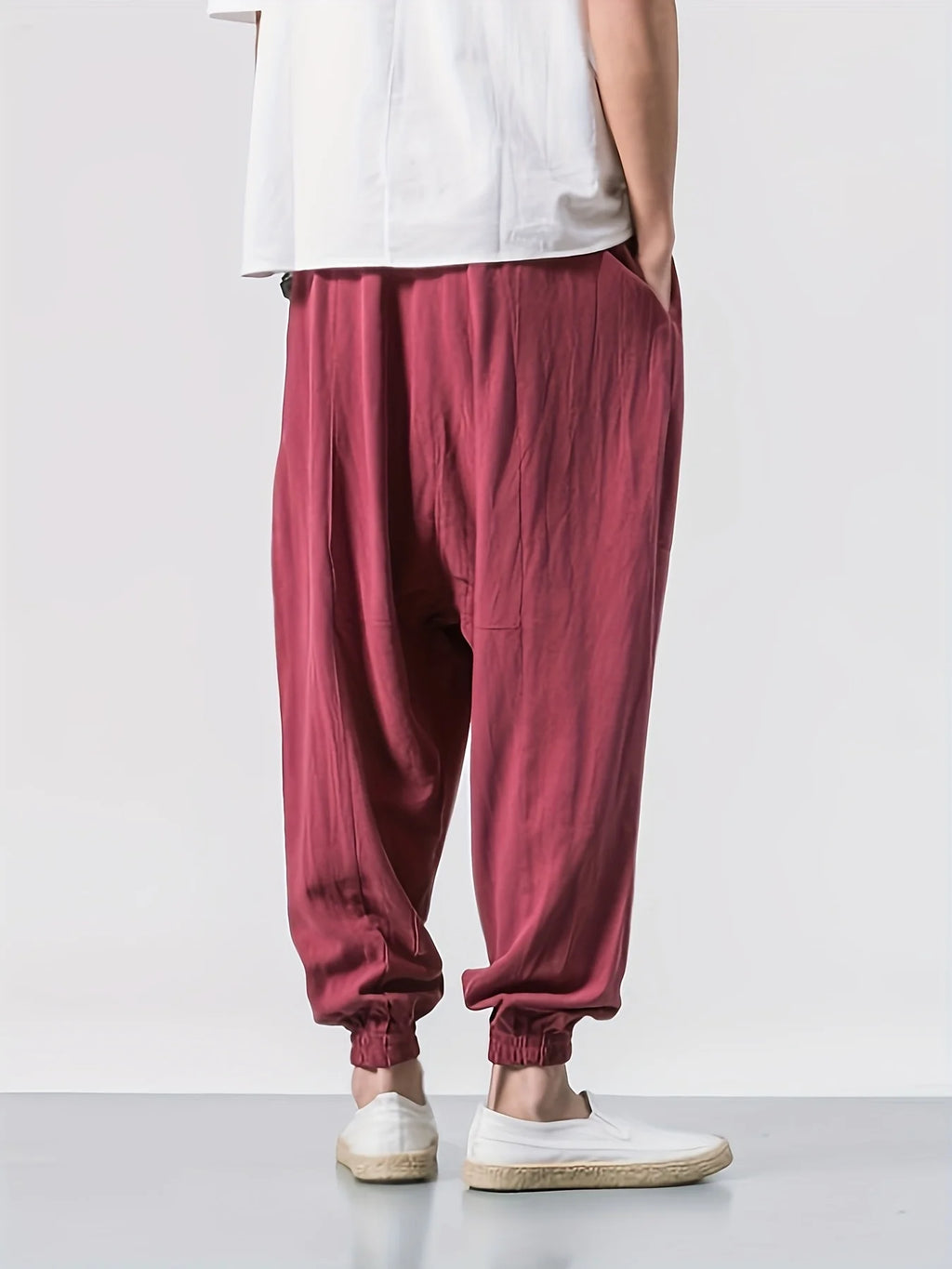 Sarouel streetwear coton lin