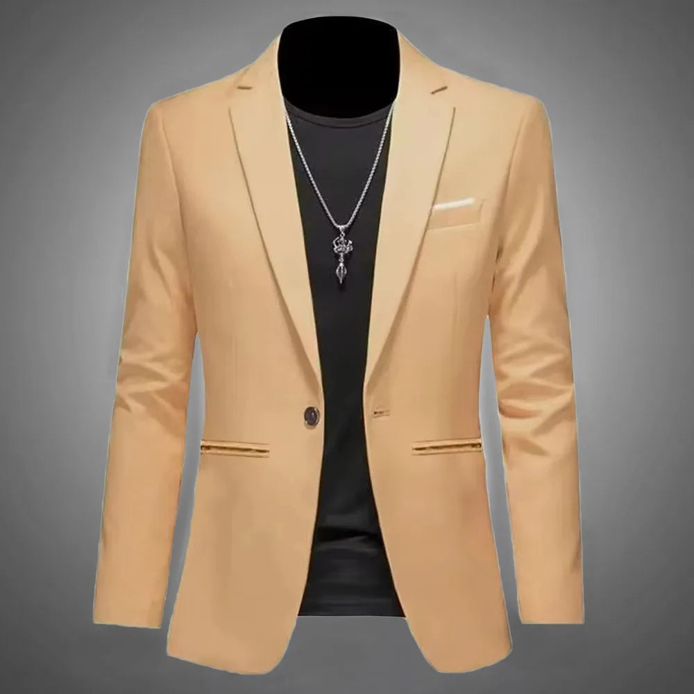 Blazer slim fit – veste de costume moderne élégante pour look chic décontracté