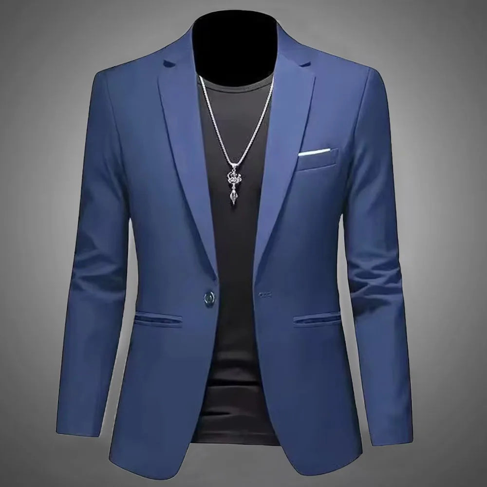 Blazer slim fit – veste de costume moderne élégante pour look chic décontracté