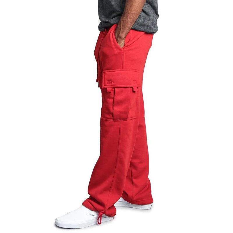 Pantalon jogging cargo – coupe large confortable avec poches Latérales