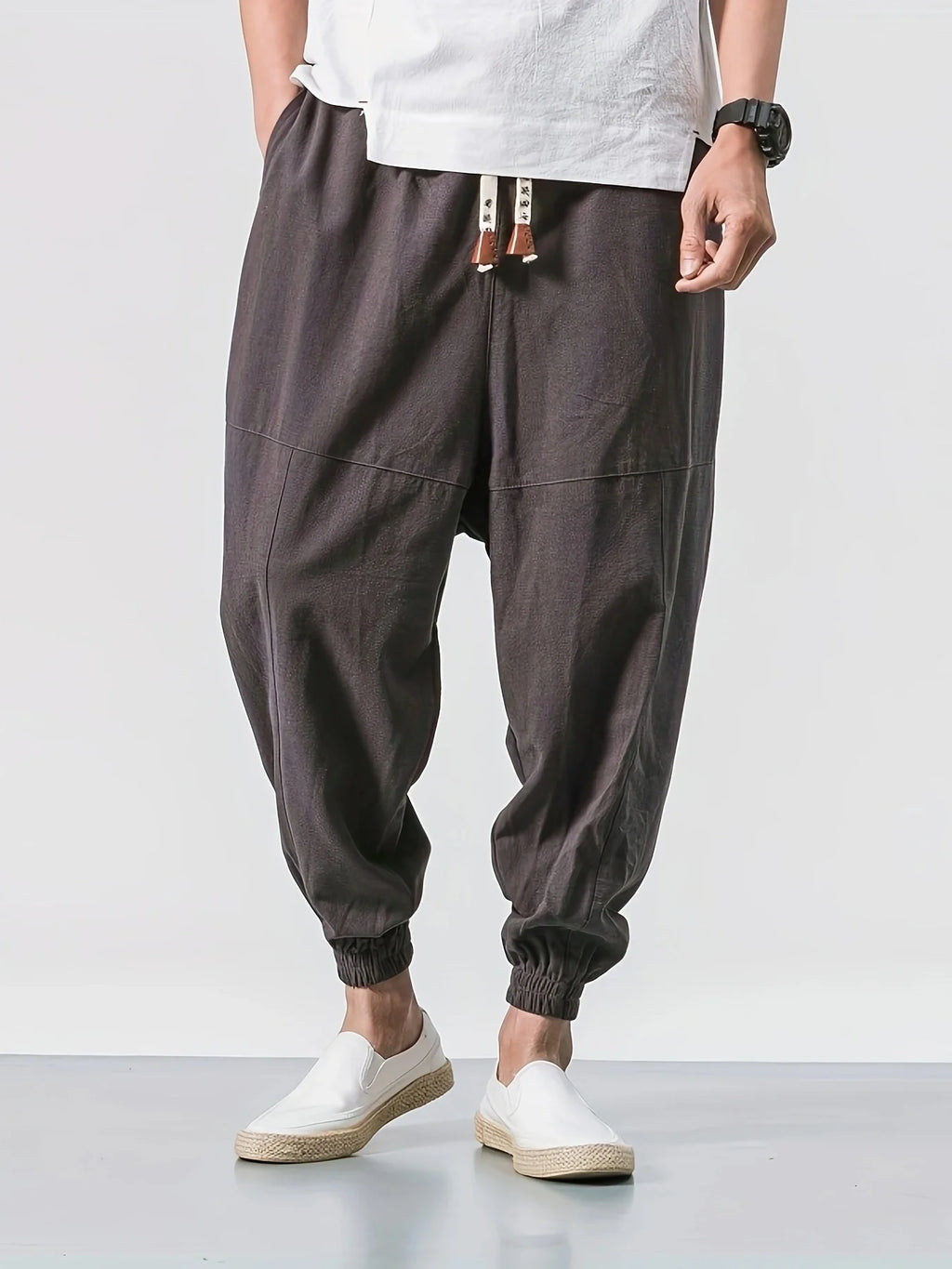 Sarouel streetwear coton lin