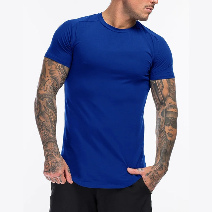 T-shirt slim décontracté col rond