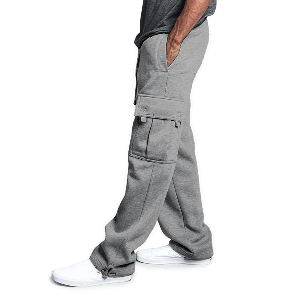 Pantalon jogging cargo – coupe large confortable avec poches Latérales
