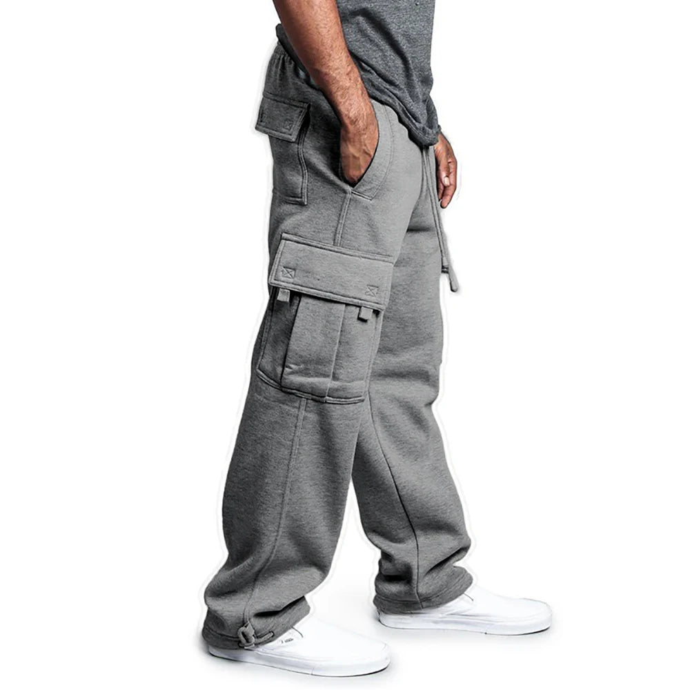 Pantalon jogging cargo – coupe large confortable avec poches Latérales