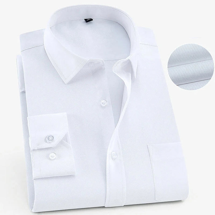 Chemise unie classique à manches longues