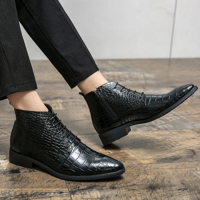 Bottes d'affaires style chelsea en cuir