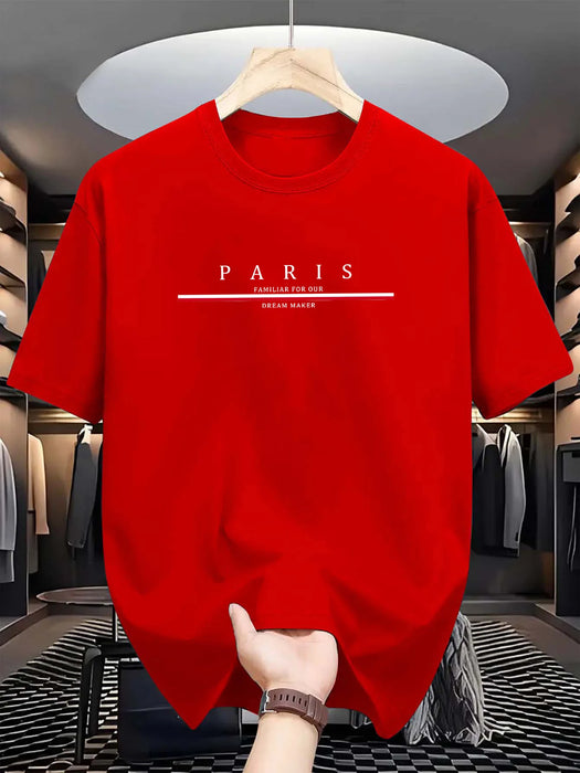T-shirt paris manches courtes – impression minimaliste à message