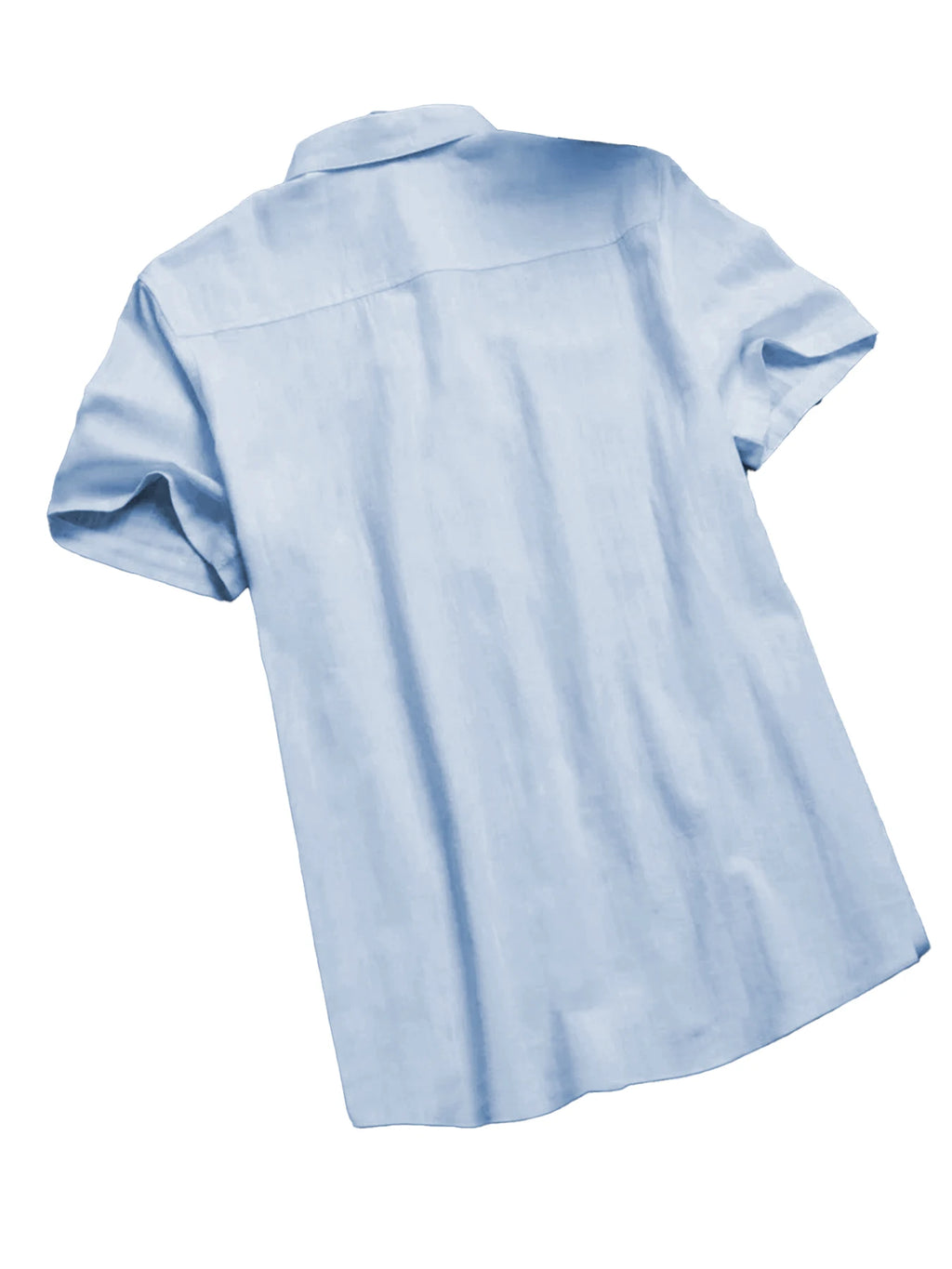 Chemise en lin mélangé à manches courtes