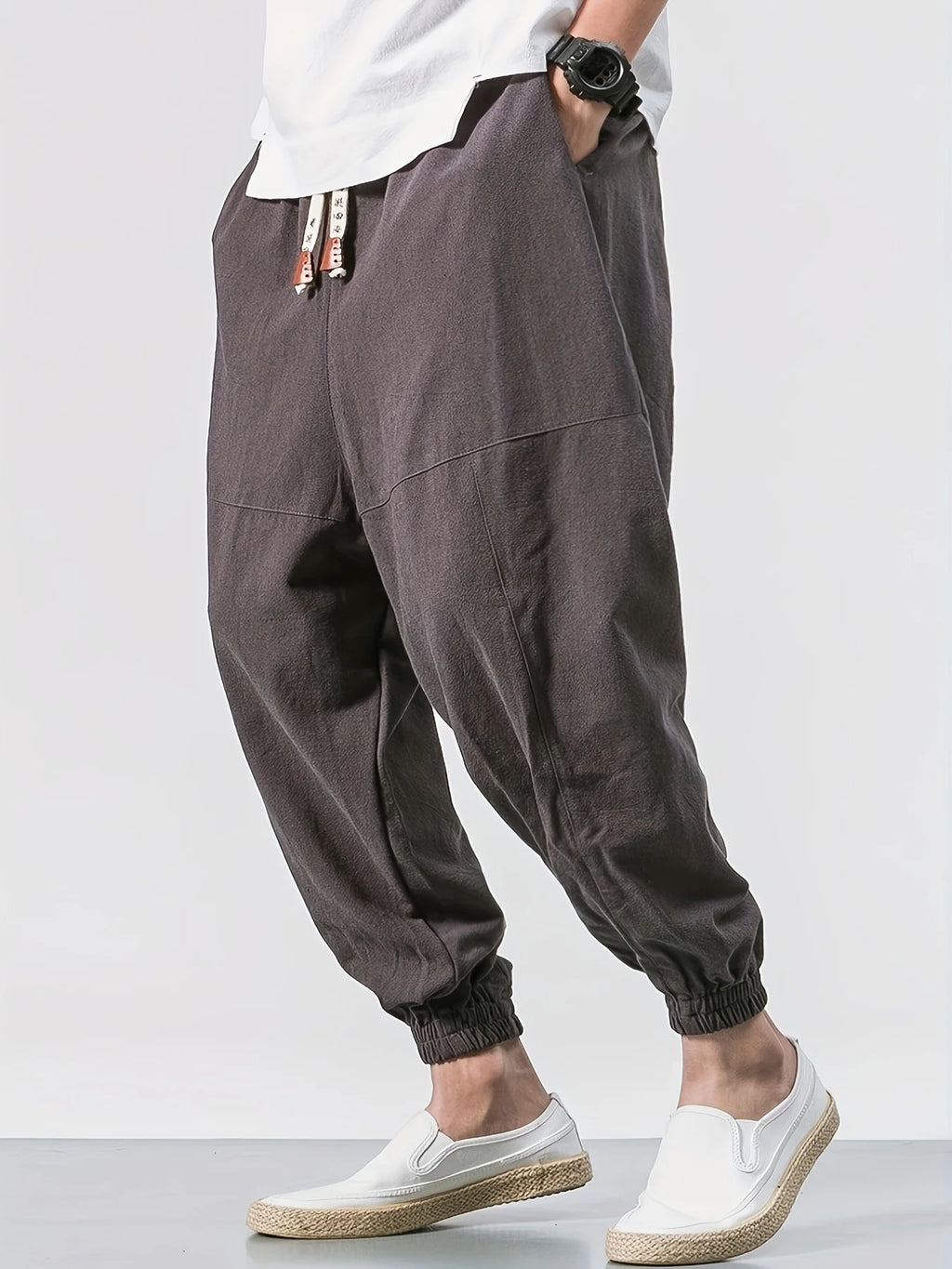 Sarouel streetwear coton lin