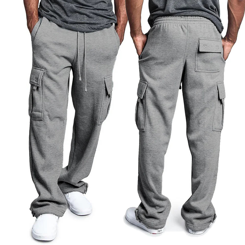 Pantalon jogging cargo – coupe large confortable avec poches Latérales
