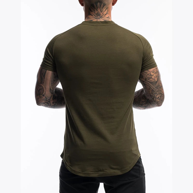 T-shirt slim décontracté col rond
