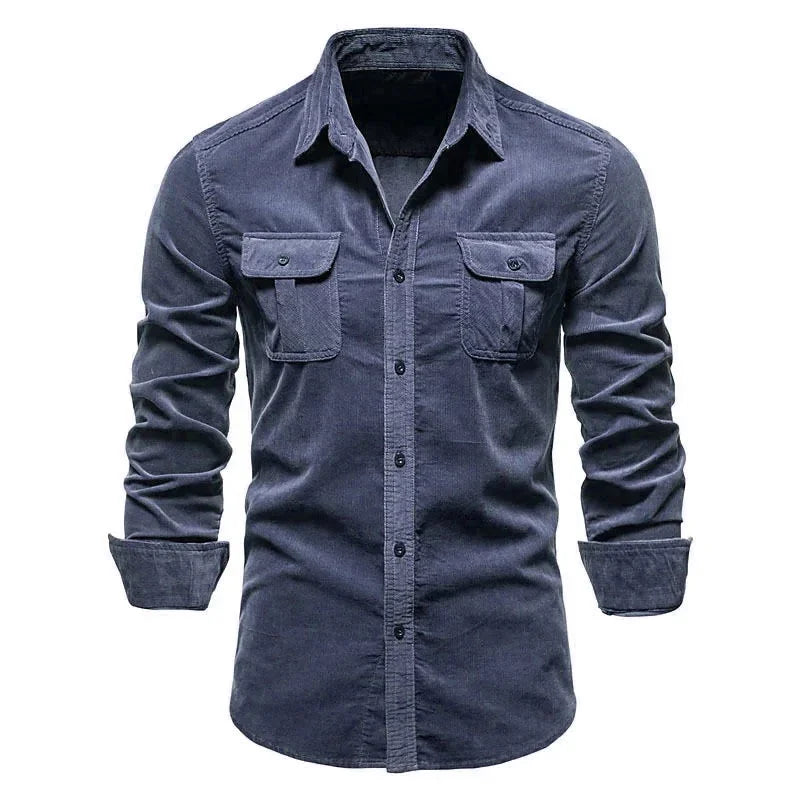 Chemise style militaire décontracté - coupe ajustée et style casual chic