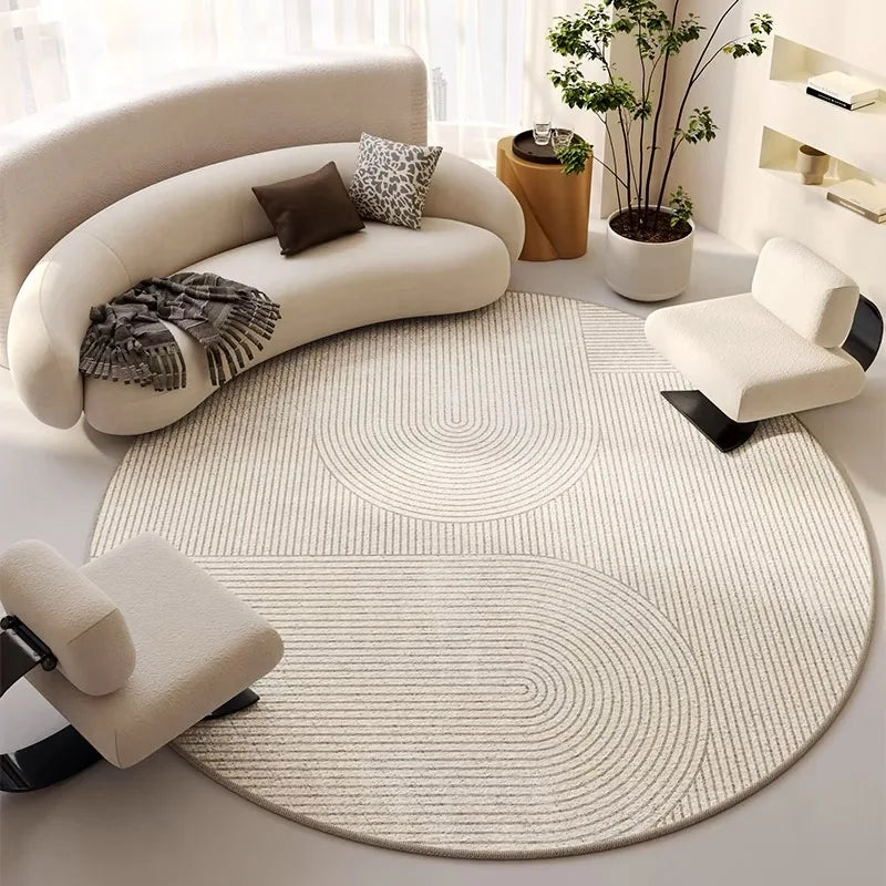 Tapis rond d’été antidérapant pour bureau et chaise, protection de sol de chambre, déco maison