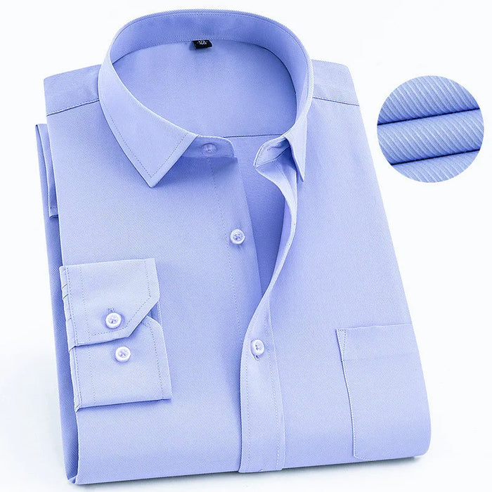 Chemise unie classique à manches longues