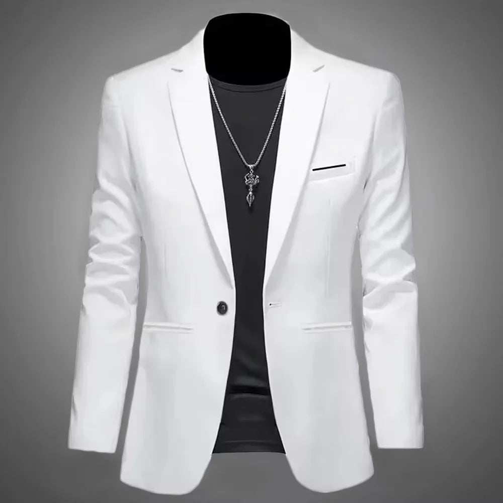 Blazer slim fit – veste de costume moderne élégante pour look chic décontracté