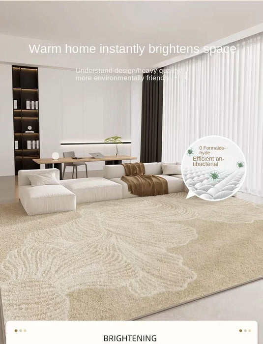 Grand tapis cachemire ultra doux lavable, antidérapant, crème – déco salon et chambre