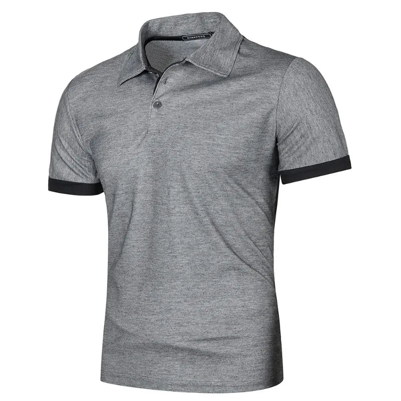 Polo manches courtes – streetwear léger été , couleur unie, col revers sport
