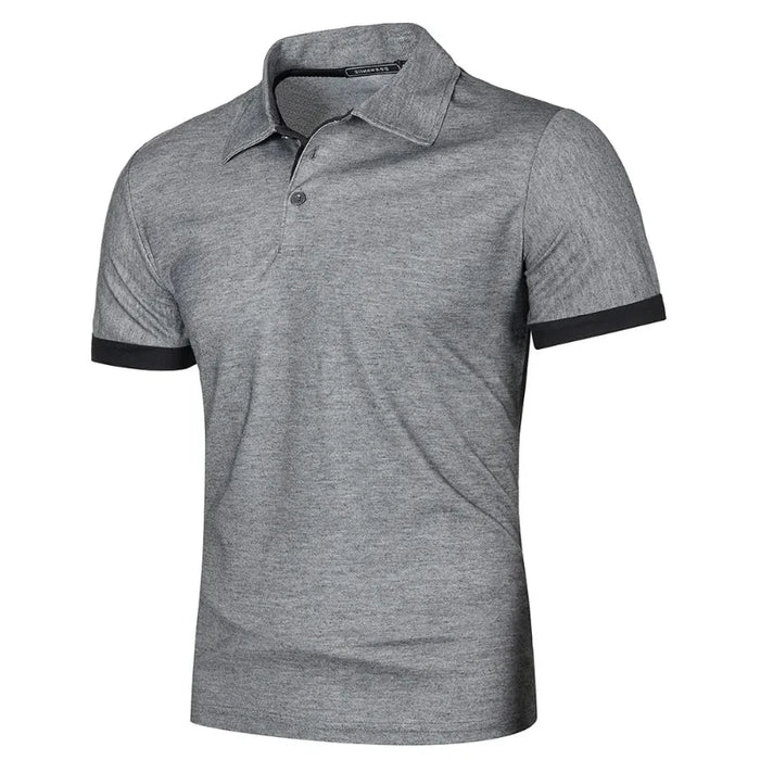Polo manches courtes – streetwear léger été , couleur unie, col revers sport