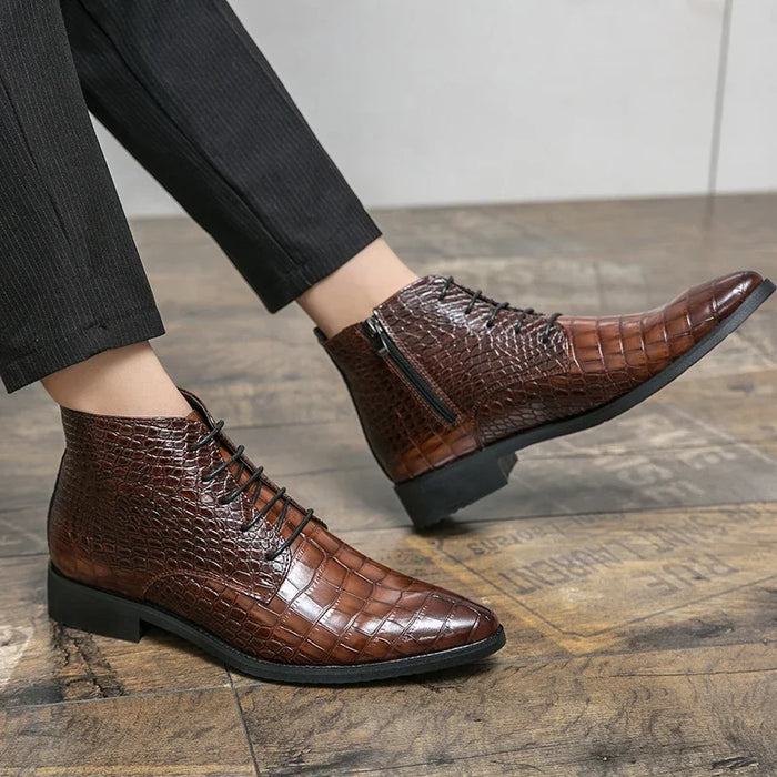 Bottes d'affaires style chelsea en cuir