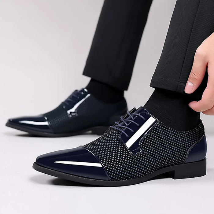 Chaussures oxfords en cuir verni à lacets