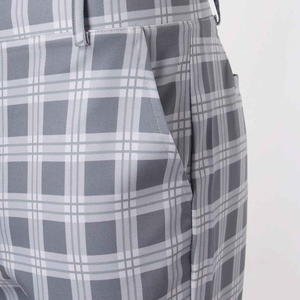 Pantalon à carreaux décontracté