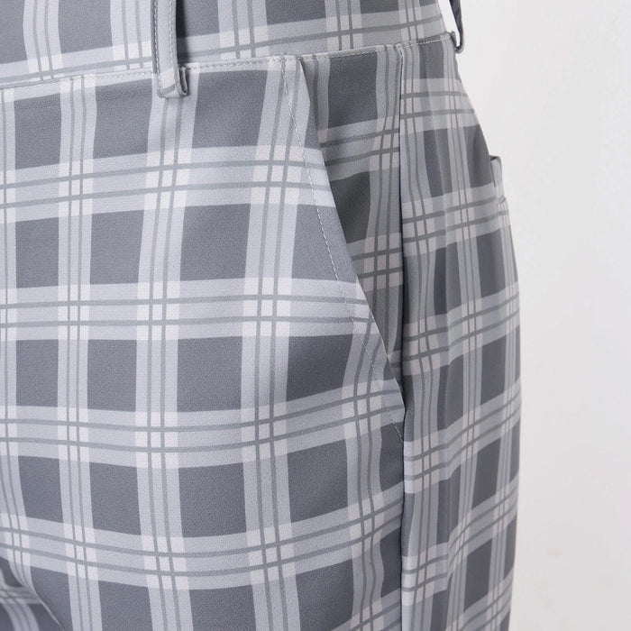 Pantalon à carreaux décontracté