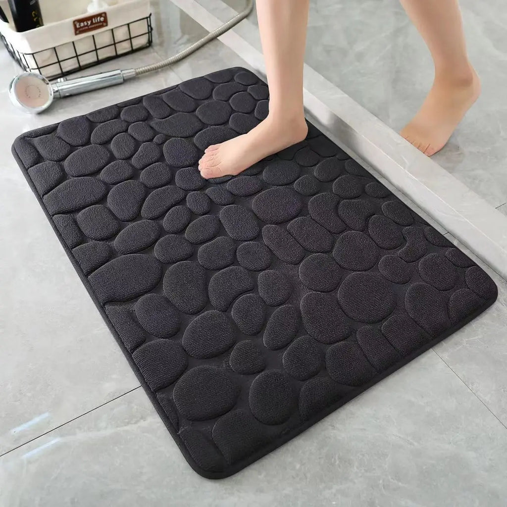 Tapis de bain 3D antidérapant ultra absorbant – Lavable en machine, séchage rapide