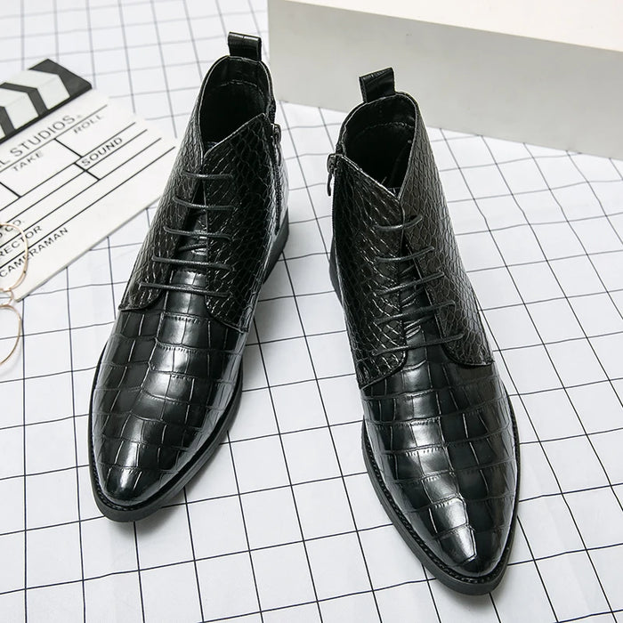 Bottes d'affaires style chelsea en cuir