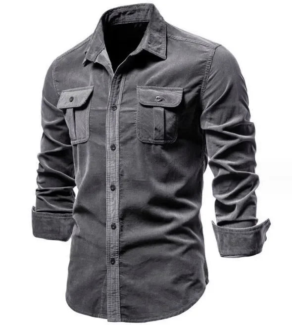 Chemise style militaire décontracté - coupe ajustée et style casual chic