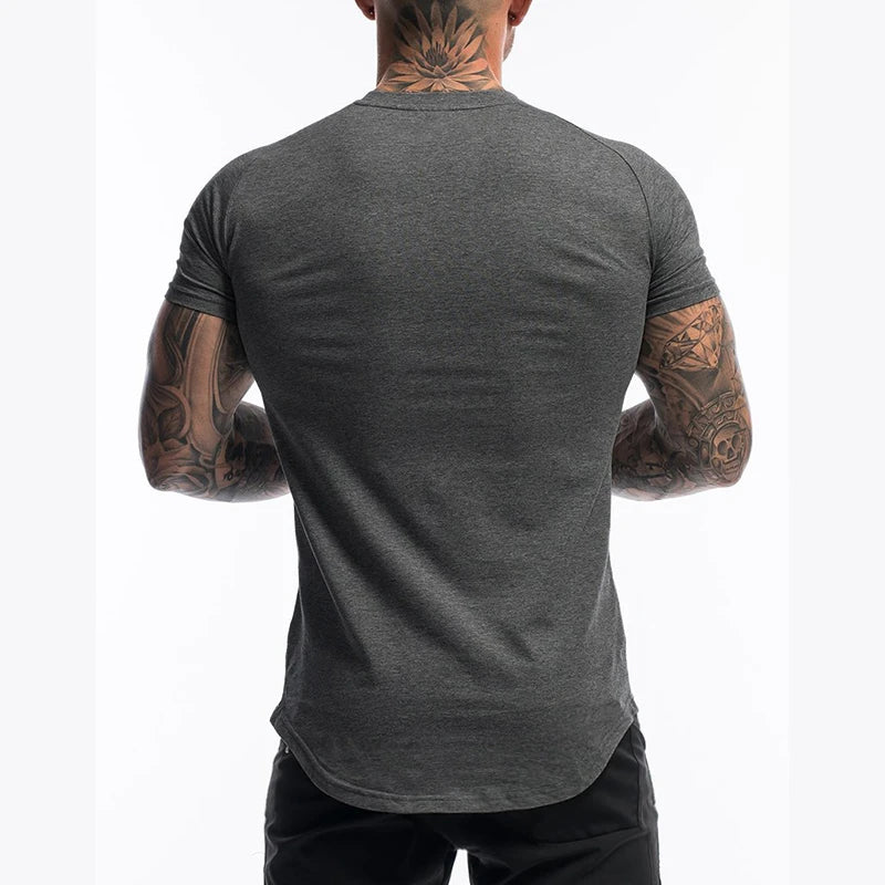 T-shirt slim décontracté col rond