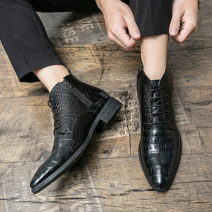 Bottes d'affaires style chelsea en cuir