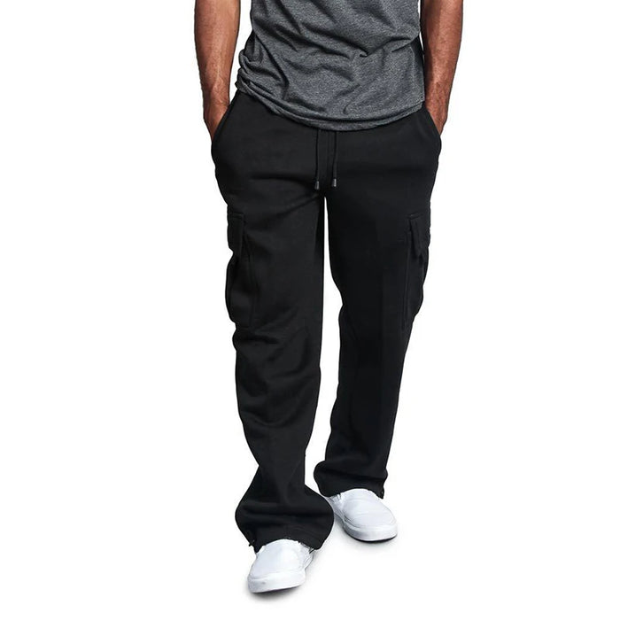 Pantalon jogging cargo – coupe large confortable avec poches Latérales