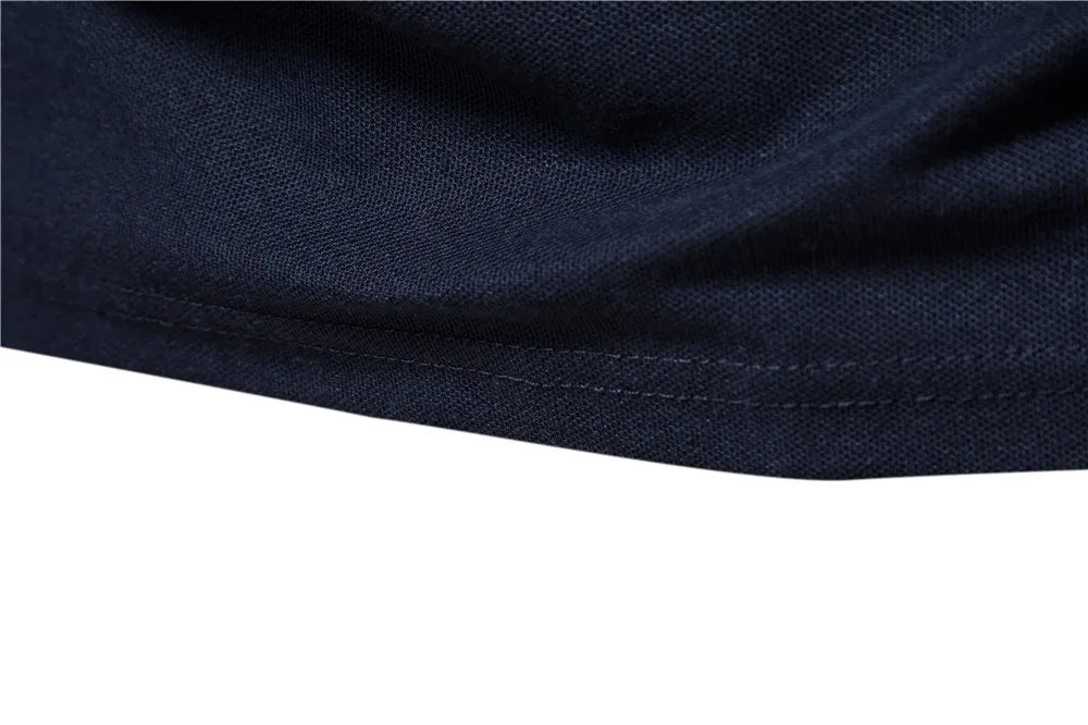 Polo slim fit décontracté – couleur unie, col classique, AIOPESON brodé, coton