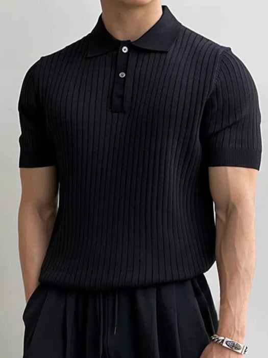 Polo tricot revers rayé