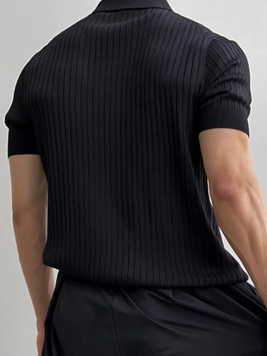 Polo tricot revers rayé