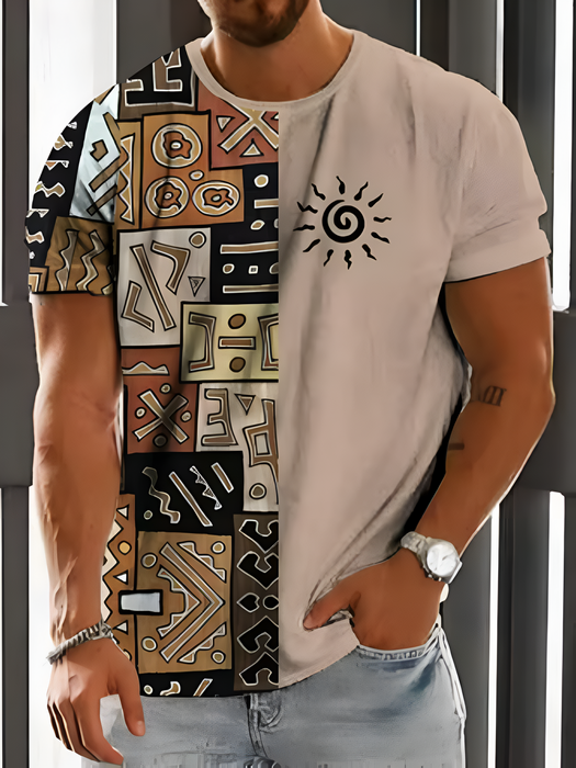 T-shirt à motif de tradition africaine