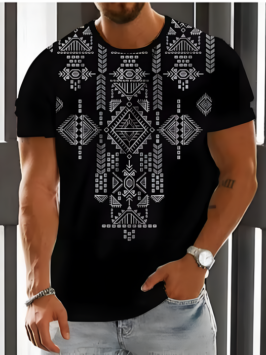 T-shirt à motif de tradition africaine