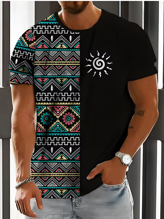 T-shirt à motif de tradition africaine